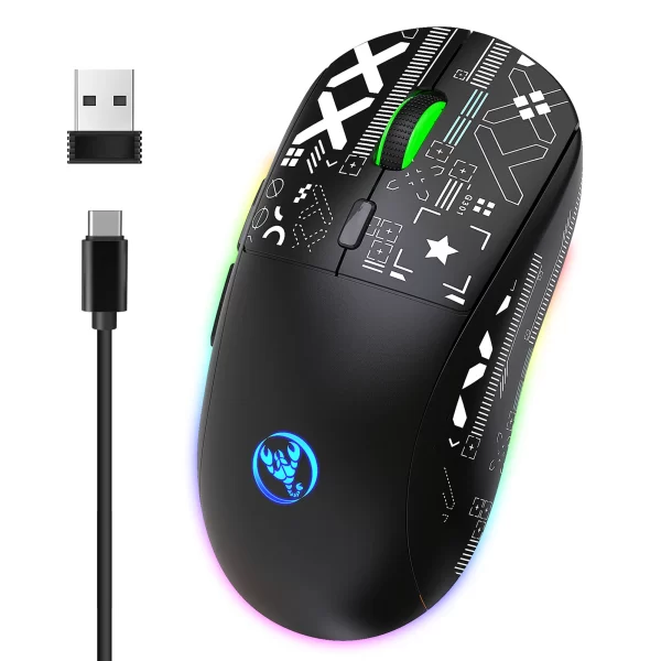 hxsj T90 2.4G Wireless Mechanical Mouse 8