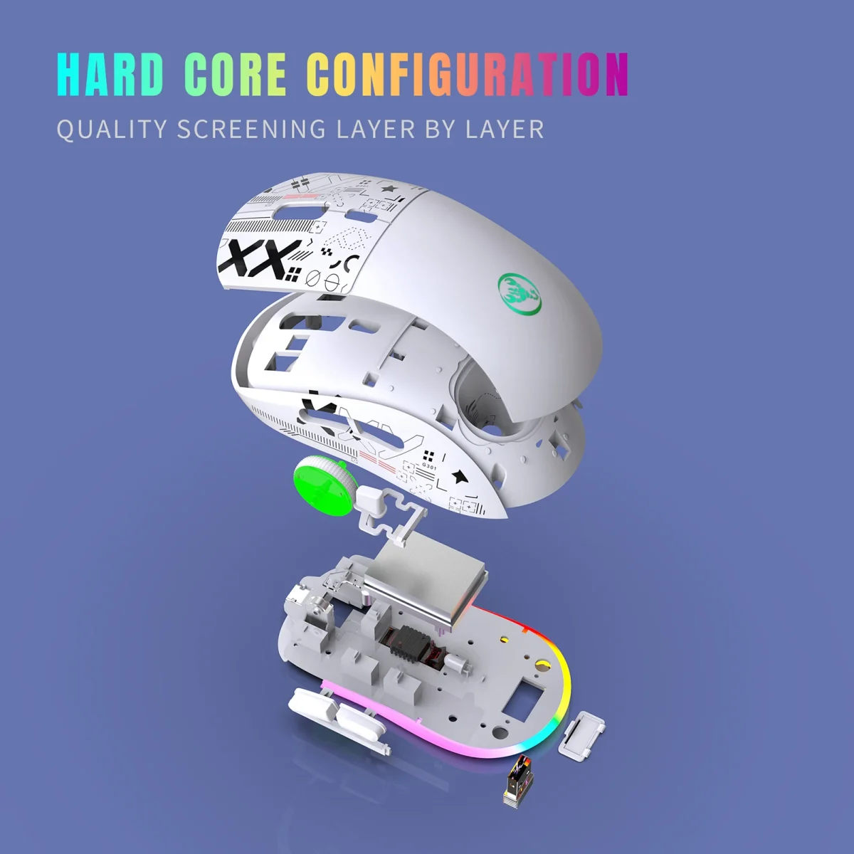 hxsj T90 2.4G Wireless Mechanical Mouse 4