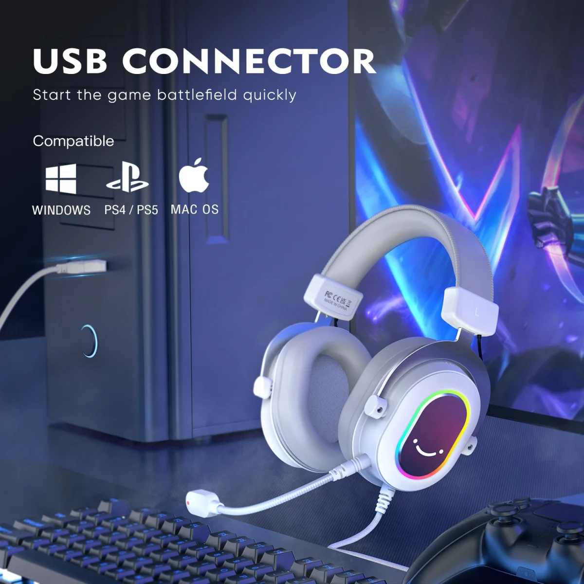 FIFINE RGB Gaming Headset 6