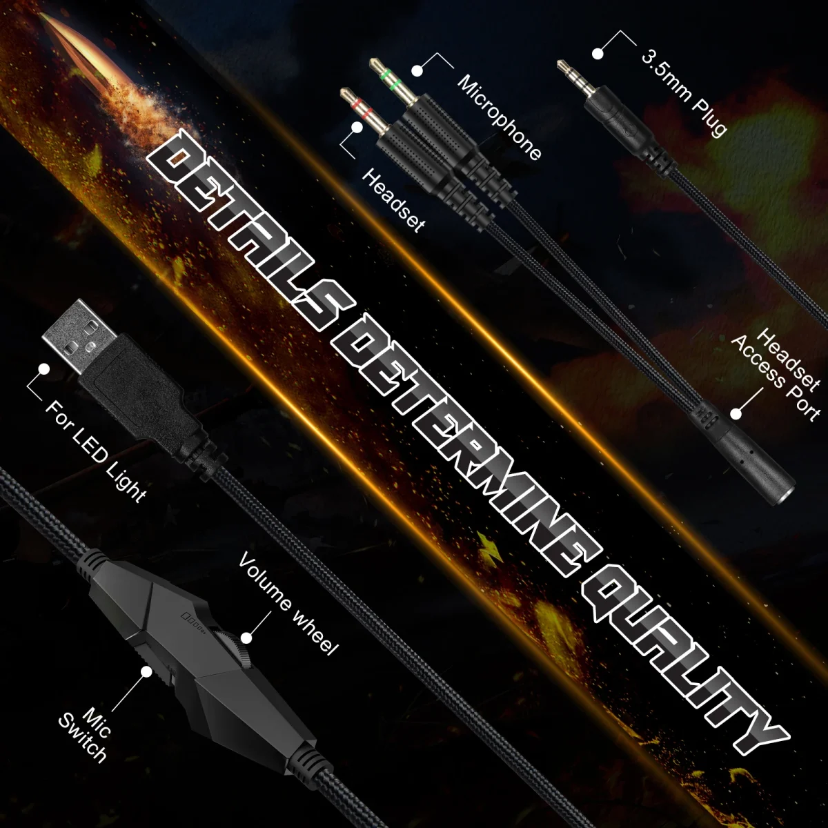 ONIKUMA Professional Gaming Headphone 6