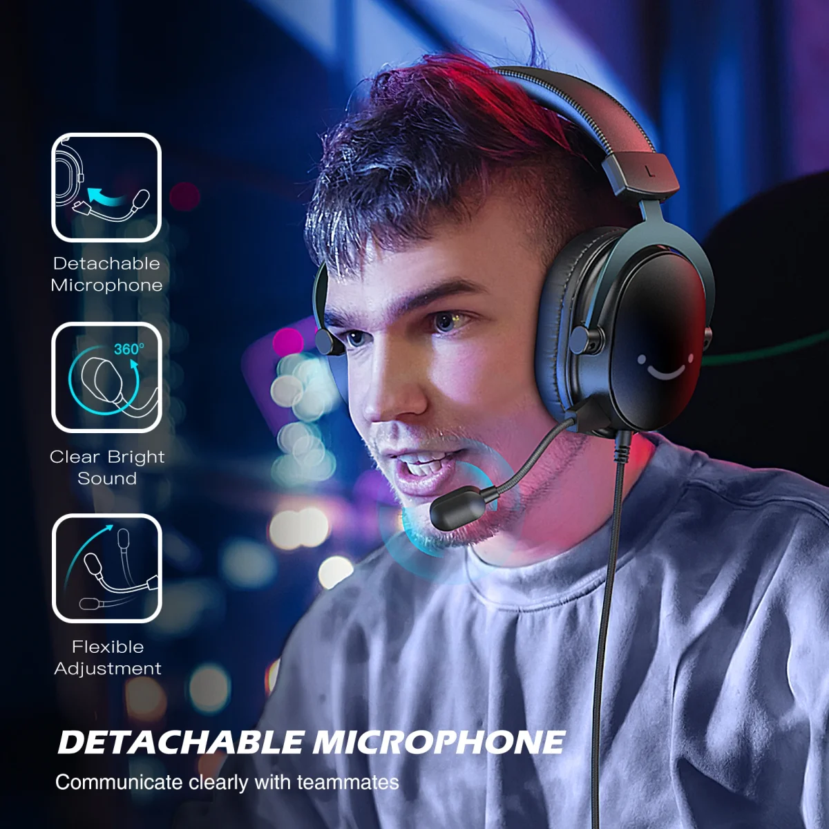 FIFINE Headset,3.5 mm jack&USB Headphone 2