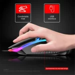 Rainbow Backlit Wired Keyboard and Mouse 4
