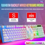 Rainbow Backlit Wired Keyboard and Mouse 5