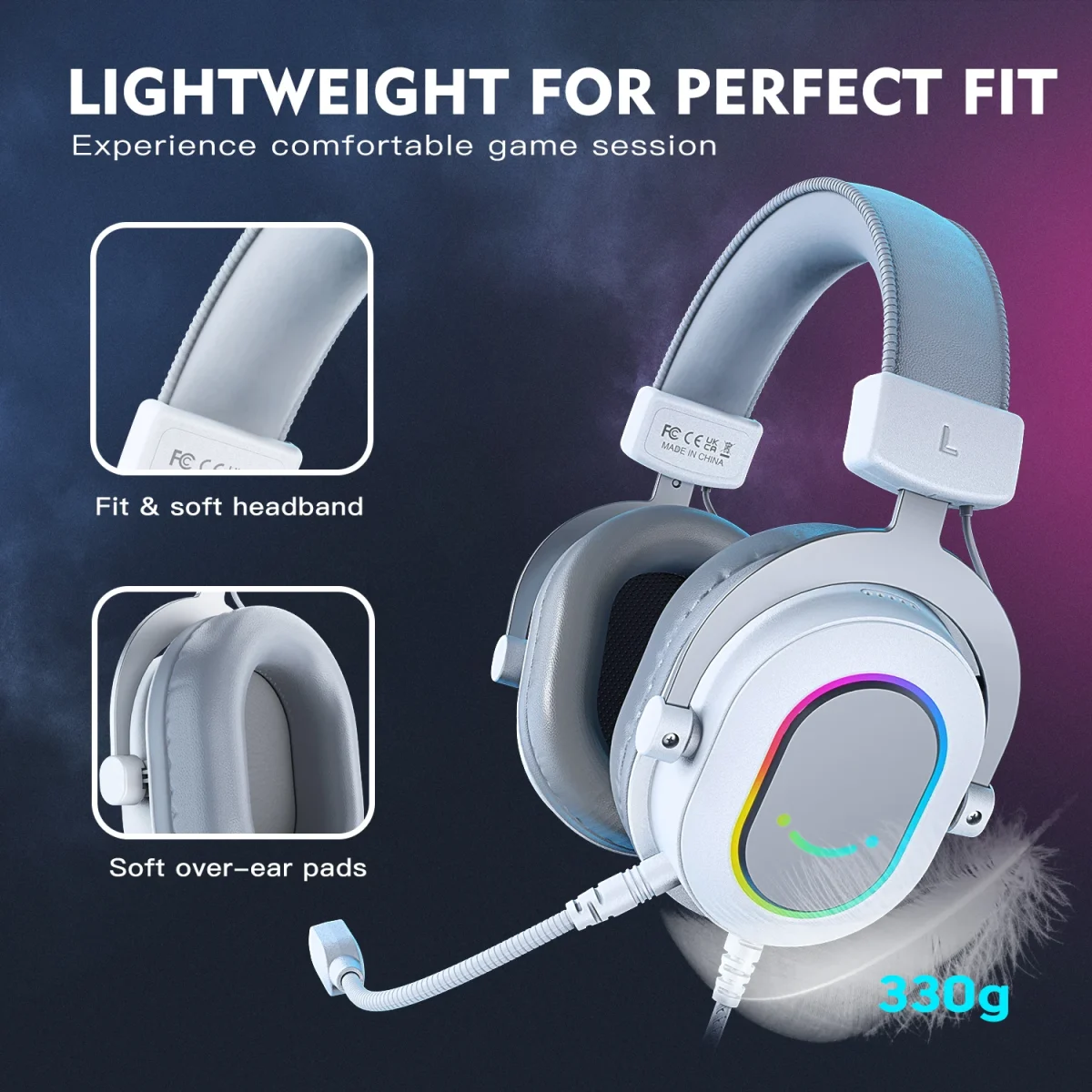 FIFINE RGB Gaming Headset 3