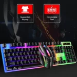 Rainbow Backlit Wired Keyboard and Mouse 2