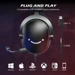 FIFINE Headset,3.5 mm jack&USB Headphone 6