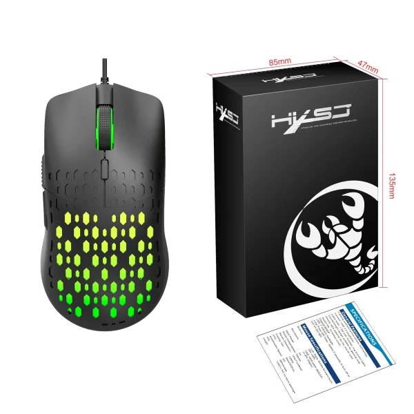 USB Wired Gaming Mouse RGB Gamer 10