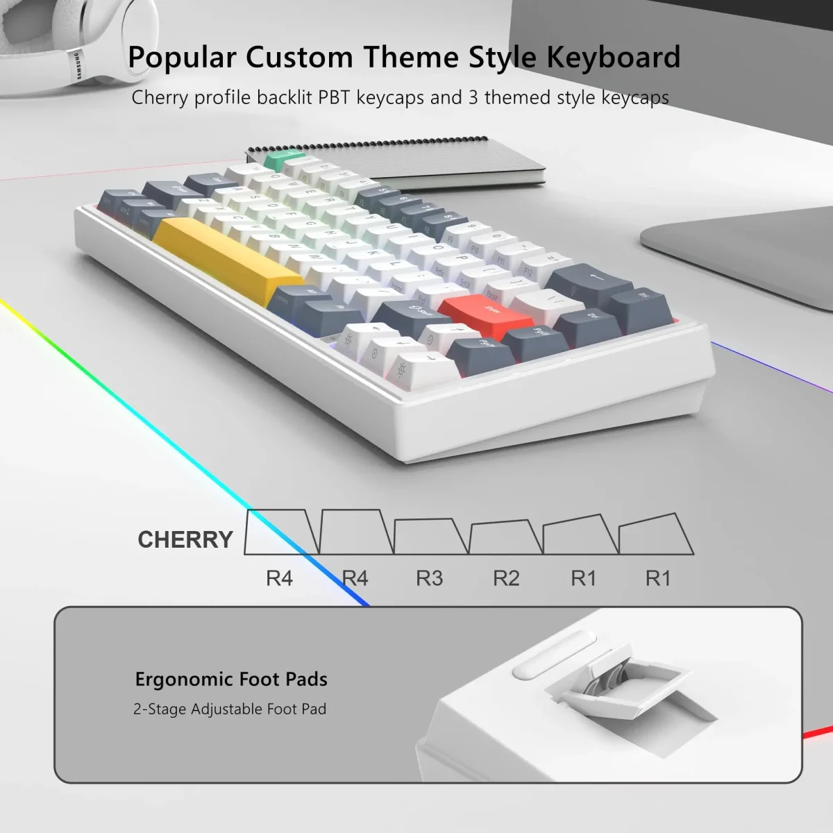 Womier 60% Percent Keyboard V-K66 Mechanical Gaming 4