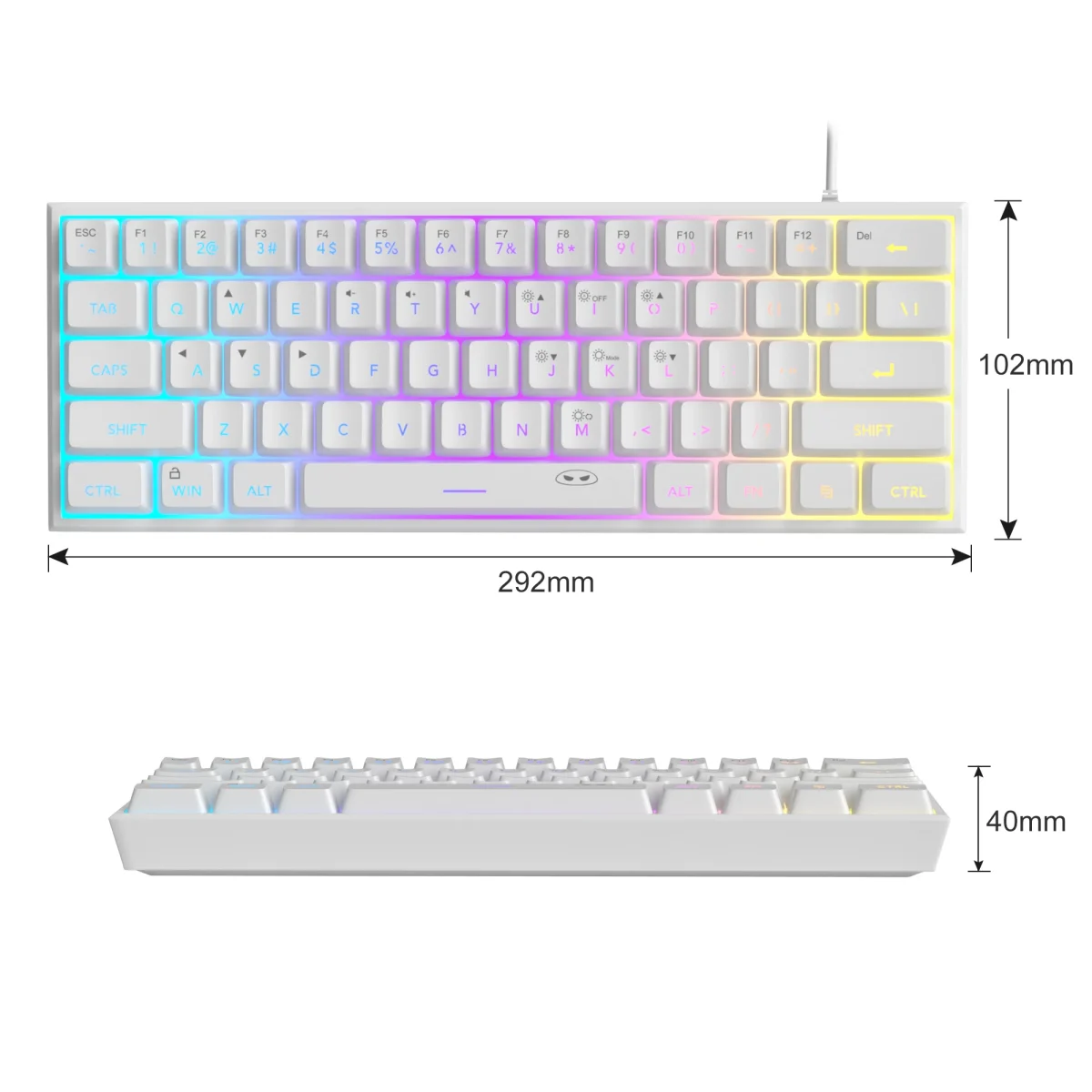 MageGee TS91 60% Compact Wired Keyboard 61 Keys RGB 6