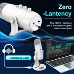 Professional White USB Condenser Microphone 2