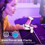 AmpliGame USB Gaming Microphone with Quick Mute,RGB Condenser 2