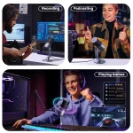 USB Microphone with RGB Modes Professional Condenser Mic 6