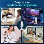 Professional White USB Condenser Microphone 6
