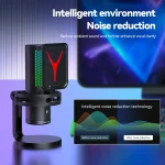 Gaming Microphone Professional Condenser Mic RGB USB Wired 6