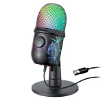 USB Microphone Plug and Play Gaming Mic for PC Mac PS4/5 Podcast Microphone with RGB Mute Monitor Noise Reduction Volume Gain 8