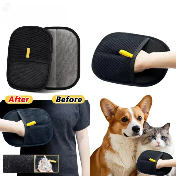 Remove Pet Hair in Seconds – Reusable Grooming & Cleaning Gloves for Dogs & Cats 1