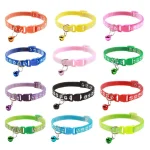 Hot pet cat bell collar dog print cat collar multi-color optional necklace ring cat rope collar pet supplies 3