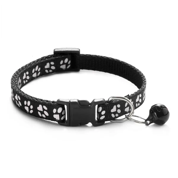 Hot pet cat bell collar dog print cat collar multi-color optional necklace ring cat rope collar pet supplies 14