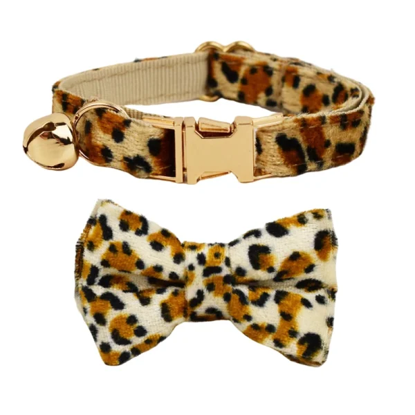 Cat Collar Bowknot Adjustable Safety Personalized pet collar Customized Name Soft 8