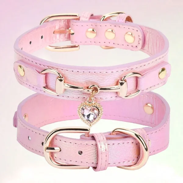 Deluxe Dog Collar | Crystal & PU Leather | XS-XL | Dragonoy 3