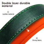 Customized PU Leather Nameplate Dog Collar Soft Padded Dogs Collars Free Engraving Name for Small Medium Large Dogs Adjustable 5