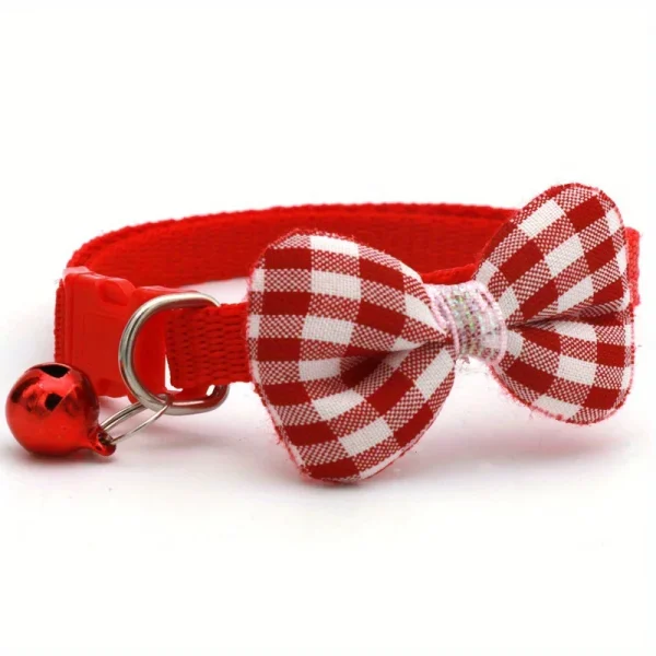 Dress Them With Style — Plaid Cat Collar with Tie Knot 8