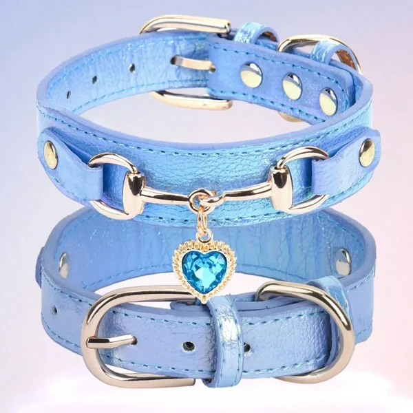 Deluxe Dog Collar | Crystal & PU Leather | XS-XL | Dragonoy 1