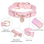 Shiny Rhinestone Pet Collar Love Jewelry Dog Collar Comfortable Leather Dog Adjustable Collar 3