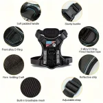 Service Dog Harness, Reflective Dog Vest Harness with 5 PCS Patches, Adjustable Soft Oxford Pet Harness, Inner Layer Mesh, Easy 2