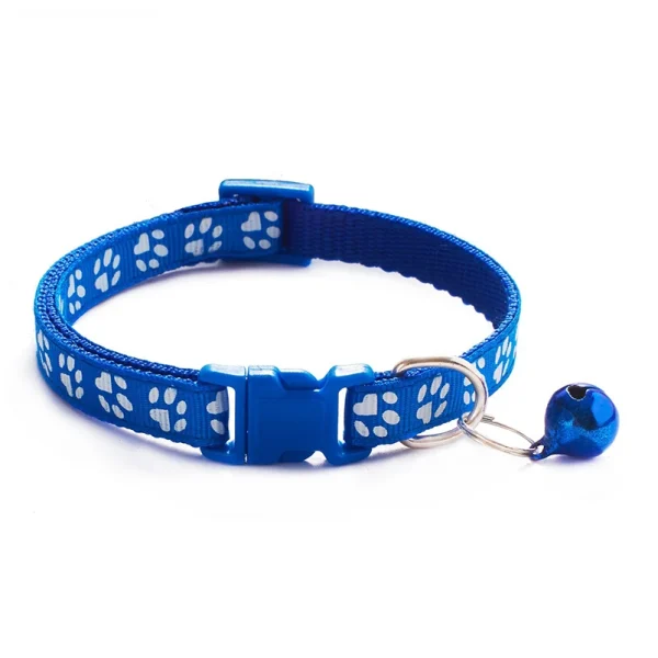 Hot pet cat bell collar dog print cat collar multi-color optional necklace ring cat rope collar pet supplies 10