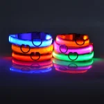 Nylon LED Night Safety Flashing Glow In The Dark Dog Leash Dogs Luminous Fluorescent Pet Dog Collar 3