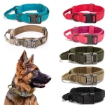 Pet Dog Collar Leash Set Nylon Material Durable Dog Collar Reflective Leash Pet Tactical Training Dog Collar Large Dog Leash Set 1