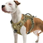 Tactical Dog Harness, No Pull Dog Harness, Adjustable Breathable MOLLE Dog Vest Harness for Medium Large Dog Reflective Military 1