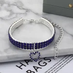 New Cat Dog Collar Three Row Elastic Rhinestone Pet Collars Love Decoration Necklace Puppy Kitten Ornament Pets Supplies 3