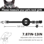 Apple Tag Pet Collar with AirTag Holder & Moon Ornament for Kitten Collar Girl Boy Cats, Small Dog Collar Kitten Accessories 6