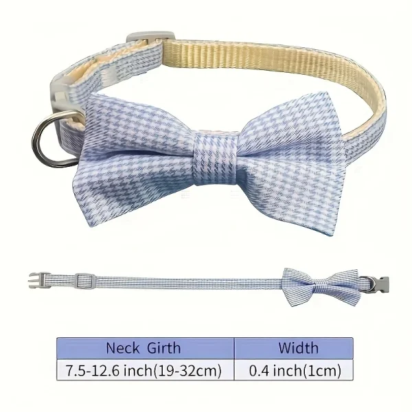 Dress Them With Style — Plaid Cat Collar with Tie Knot 2