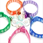 Hot pet cat bell collar dog print cat collar multi-color optional necklace ring cat rope collar pet supplies 5