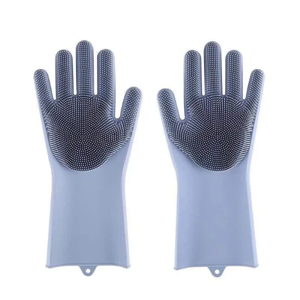 Pet Grooming Cleaning Gloves Dog Cat Bathing Shampoo Glove Scrubber Magic Dishwashing Cleanner Sponge Silicon Hair Removal Glove 2